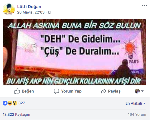 ak parti afisindeki yazi iddiasi