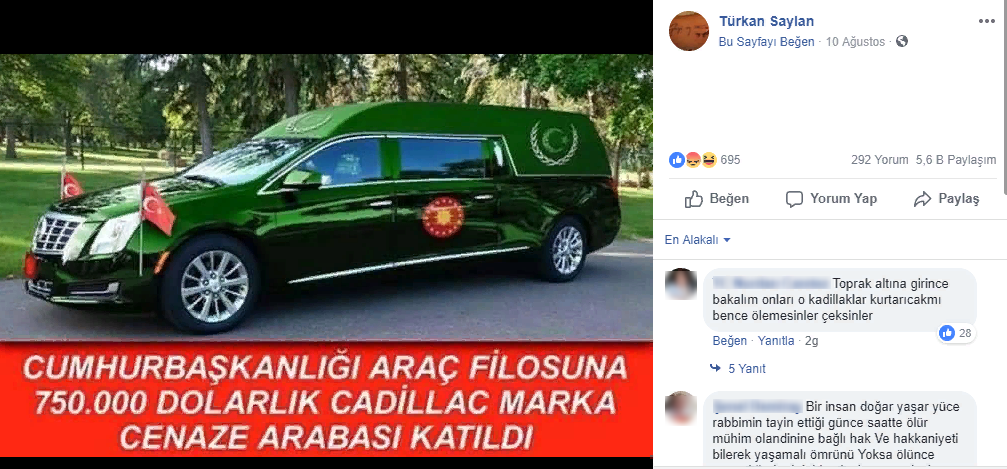 CB cenaze araclari iddiası